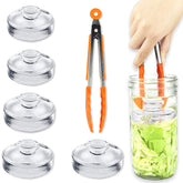 Artcome glass fermentation weights, five-pack, stabilize wide mouth jars.