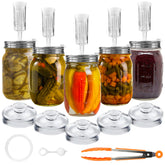 Artcome stainless steel fermentation lids for airtight jars and oxygen protection.