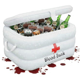 ArtCreativity Blood Bank Cooler inflates quickly, offering quick setup for chilling drinks at parties.