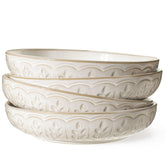 Artena Pasta Bowls 50oz set4 overview with large servings.