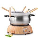 Artestia 1500W fondue base heats quickly for smooth melted chocolate and cheese.
