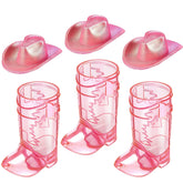 Artlunar mini pink cowgirl boots shot glasses set for festive parties