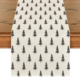 Artoid Mode beige Xmas tree table runner adds festive flair while protecting your table surface.