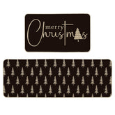 Artoid Mode kitchen mat with Xmas tree pattern enhances festive entryways and decor