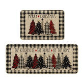 Artoid Mode buffalo plaid kitchen mat 24x35 for festive warmth and floor protection.