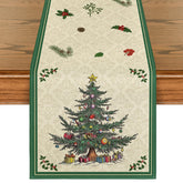 Artoid Mode Christmas tree runner in green protects table and adds festive charm.
