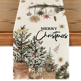 Artoid Mode Christmas trees holly pine cone pattern decor enhances festive table settings.