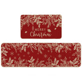 Artoid Mode holly pine kitchen mat 17x29 pattern enhances holiday decor while protecting floors