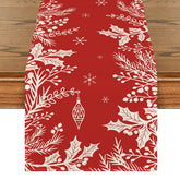 Artoid Mode holly pine branches table runner adds festive charm to holiday dining.