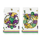 Artoid Mode iris jewelry mask towel, festive iris pattern for seasonal kitchen decor.