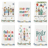 Artoid Mode nutcracker dish towels with vibrant design, soft texture, and reliable absorbency