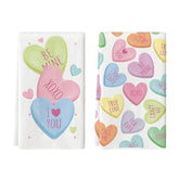 Artoid Mode pink heart pattern towel for gentle cookware drying