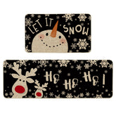 Artoid Mode snowman-deer let it snow pattern adds festive charm and floor protection.
