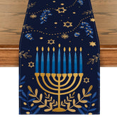 Artoid Mode Watercolor Star Olives Runner closeup shows soft fabric and vibrant print.