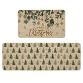 Artoid Mode Xmas tree ornament kitchen mat 17x29 adds festive color while protecting floors.