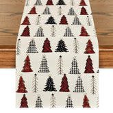 Artoid Mode Xmas Tree table runner close-up pattern for holiday dining.