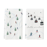 Artoid Mode Xmas Trees towels with festive ski motif for quick drying and seasonal kitchen decor.