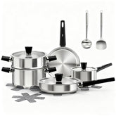 ASKSCICI stainless steel cookware set assembly for efficient everyday cooking