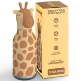 asobu Bestie Bottle front view shows sleek stainless steel design for hydration