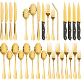 Astercook 24-piece silverware set on a stylish table for everyday meals