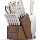 Astercook knife set block 15 pcs displayed for organized, efficient cooking.