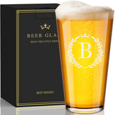 Astonlink monogrammed pint glass 16oz, a personalized gift idea.