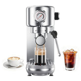 atatix Espresso EM3111 front view in stainless steel for a compact, space-saving kitchen