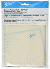 Ateco canvas pastry cloth 25x20 off-white for smooth rolling.