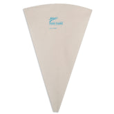 Ateco 21-inch plastic-coated canvas decorating bag in white with front view for precise piping