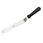 Ateco Ultra Offset Spatula blade close-up shows precise 9.75-inch edge for even spreading
