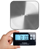Atogou Food Scale wide shot showing compact kitchen footprint and scale surface