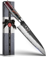 Atumuryou JPCK chef knife top view highlights craftsmanship for precise, comfortable kitchen work.