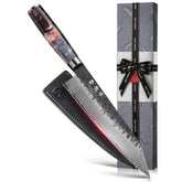 Atumuryou JPCK Kiritsuke blade close-up showing VG10 core for sharp precision