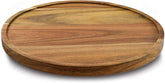AUAM 9-inch acacia wood lazy susan top view shows organized spices at hand.