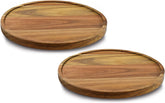 AUAM Acacia Lazy Susan with wood grain aids easy spice access
