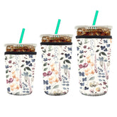 AUEKLLW coffee sleeve on a 16oz cup, keeps hands dry and drink temperature steady