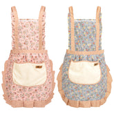 AUGSUN pink floral apron with a roomy pocket for easy meal prep.