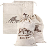 Augshy linen bread bag open top for easy daily bread storage