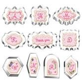 Auktosmn large plaque cookie cutter set shown with multiple shapes for uniform framing cookies and fondant