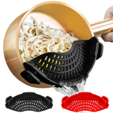 AUOON clip-on strainer drains quickly from pots and pans