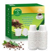 Aussen disposable filters for Keurig, white, 300-pack, mess-free brewing.