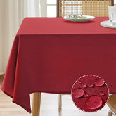 AUSSPVOCT textured tablecloth rectangle 52x70 adds softness and durable protection for family meals.