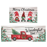 AUSTAB Christmas kitchen rugs 2pc set enhances festive entryway ambiance