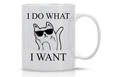 AW Fashions Grumpy Cat Mug front view, cozy mornings with a smile