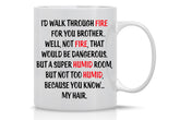 AW Fashions 11oz brother mug front view for daily coffee ritual