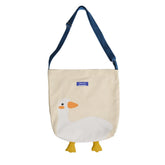 AWXZOM duck tote bag graphic for everyday carry and playful style.