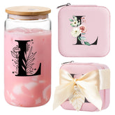 AYGXU pink travel jewelry storage box with initials for personalized gifting.