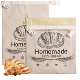 AZLTC beeswax bread bag front view preserves freshness for sourdough loaves.