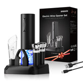BABONIR electric wine opener base shown with charging stand for seamless, efficient bottle openings.