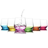 BACLIFE stemless wine glasses 6-set offer ergonomic sipping and stable use.